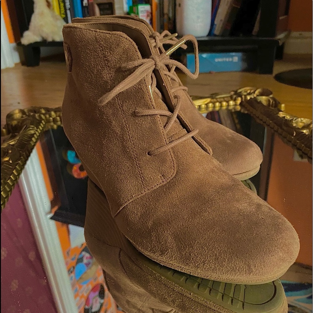 brown heeled boots